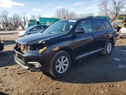 Salvage cars for sale at auction: 2013 Toyota Highlander Base