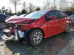 Salvage cars for sale at Waldorf, MD auction: 2021 Toyota Prius Prime LE