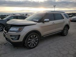 Salvage cars for sale at Indianapolis, IN auction: 2017 Ford Explorer Platinum