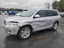 Salvage cars for sale at Dunn, NC auction: 2008 Toyota Highlander Hybrid Limited