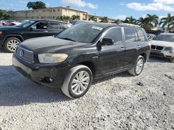 Salvage cars for sale from Copart Opa Locka, FL: 2008 Toyota Highlander Hybrid Limited