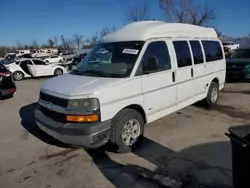 Salvage trucks for sale at Bridgeton, MO auction: 2005 Chevrolet Express G1500