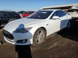 Salvage cars for sale at Brighton, CO auction: 2015 Tesla Model S