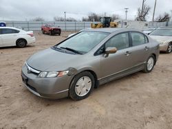 Salvage cars for sale at Oklahoma City, OK auction: 2007 Honda Civic Hybrid