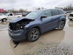 Toyota Highlander salvage cars for sale: 2016 Toyota Highlander XLE