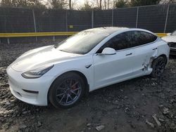 Salvage cars for sale at Waldorf, MD auction: 2020 Tesla Model 3