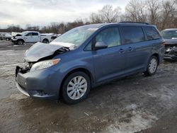 Salvage cars for sale from Copart Ellwood City, PA: 2015 Toyota Sienna LE