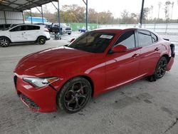 Salvage cars for sale at Cartersville, GA auction: 2019 Alfa Romeo Giulia TI