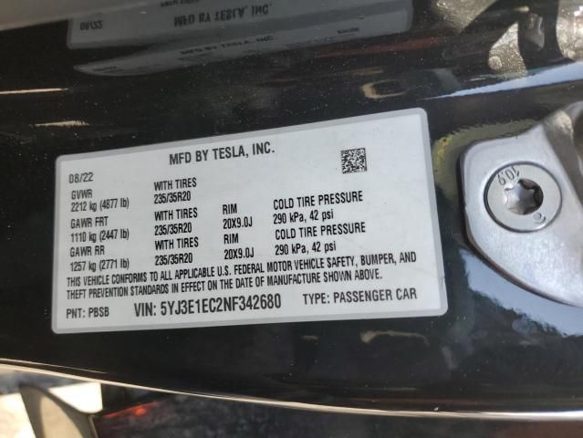 2022 Tesla Model 3