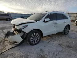 Salvage cars for sale at Walton, KY auction: 2016 Acura MDX Technology