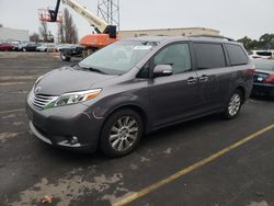 Salvage cars for sale at Hayward, CA auction: 2015 Toyota Sienna XLE