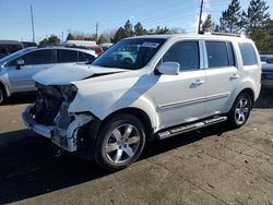 Salvage cars for sale at Denver, CO auction: 2015 Honda Pilot Touring