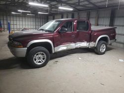 Salvage trucks for sale at Madisonville, TN auction: 2003 Dodge Dakota Quad SLT