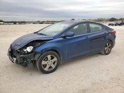 Salvage cars for sale at San Antonio, TX auction: 2013 Hyundai Elantra GLS