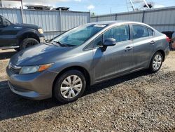 Honda salvage cars for sale: 2012 Honda Civic LX