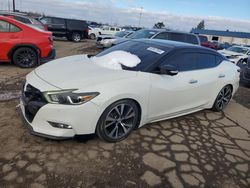 Salvage cars for sale from Copart Woodhaven, MI: 2016 Nissan Maxima 3.5S