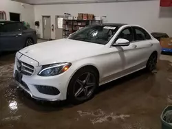 Salvage cars for sale at Bowmanville, ON auction: 2017 Mercedes-Benz C 300 4matic