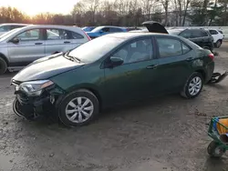 Salvage cars for sale at North Billerica, MA auction: 2016 Toyota Corolla L