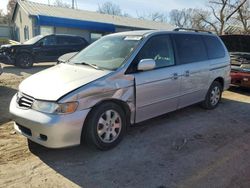 Salvage cars for sale at Wichita, KS auction: 2002 Honda Odyssey EXL