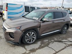 Salvage cars for sale from Copart Indianapolis, IN: 2019 Hyundai Santa FE Limited