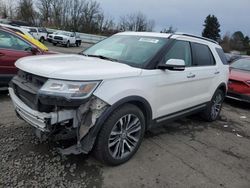 2017 Ford Explorer Platinum en venta en Portland, OR