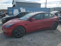 Salvage cars for sale at Ellenwood, GA auction: 2022 Tesla Model 3