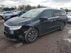 Salvage cars for sale at Chalfont, PA auction: 2021 Honda Odyssey EXL