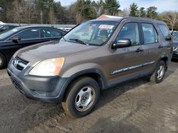 Salvage cars for sale at Mendon, MA auction: 2004 Honda CR-V LX