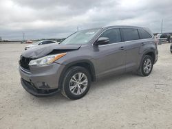 Salvage cars for sale at New Braunfels, TX auction: 2014 Toyota Highlander XLE