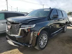 Cadillac Escalade Vehiculos salvage en venta: 2022 Cadillac Escalade ESV Premium Luxury