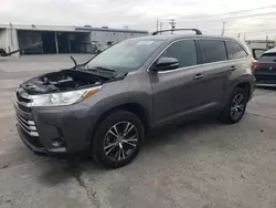 Salvage cars for sale at Sun Valley, CA auction: 2019 Toyota Highlander LE