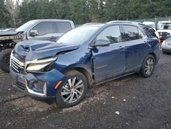 Salvage cars for sale at Graham, WA auction: 2022 Chevrolet Equinox Premier