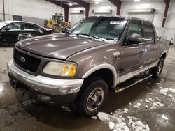 Ford salvage cars for sale: 2002 Ford F150 Supercrew