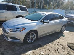 Salvage cars for sale at Savannah, GA auction: 2018 Ford Fusion SE Hybrid