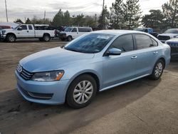 2013 Volkswagen Passat S en venta en Denver, CO