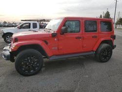 Jeep Wrangler salvage cars for sale: 2021 Jeep Wrangler Unlimited Sahara 4XE