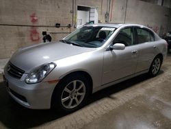 Salvage cars for sale at Blaine, MN auction: 2005 Infiniti G35