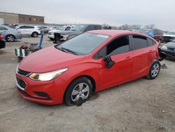 Chevrolet salvage cars for sale: 2018 Chevrolet Cruze LS