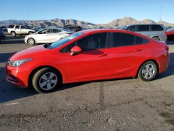 Chevrolet salvage cars for sale: 2018 Chevrolet Cruze LS