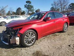 Salvage cars for sale at Hampton, VA auction: 2022 Infiniti Q50 Luxe