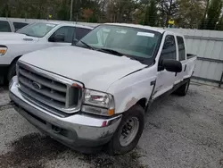 Salvage trucks for sale at Harleyville, SC auction: 2002 Ford F250 Super Duty