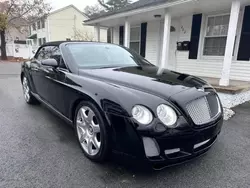 Salvage cars for sale at North Billerica, MA auction: 2008 Bentley Continental GTC