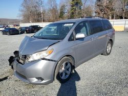 Salvage cars for sale from Copart Concord, NC: 2012 Toyota Sienna LE