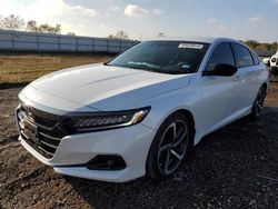 Salvage cars for sale at Houston, TX auction: 2022 Honda Accord Sport SE