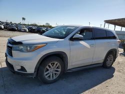 Salvage cars for sale from Copart Corpus Christi, TX: 2015 Toyota Highlander LE