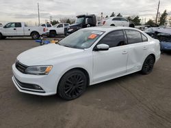 Salvage cars for sale at Denver, CO auction: 2016 Volkswagen Jetta SEL