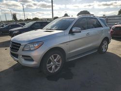 Salvage cars for sale from Copart Miami, FL: 2012 Mercedes-Benz ML 350 4matic