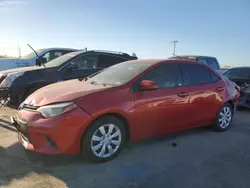 Salvage cars for sale at Wilmer, TX auction: 2016 Toyota Corolla L