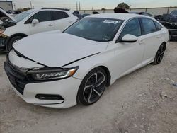 Salvage cars for sale at Haslet, TX auction: 2019 Honda Accord Sport