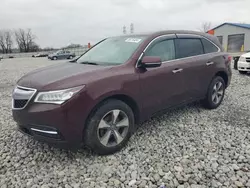 Salvage cars for sale at Barberton, OH auction: 2016 Acura MDX